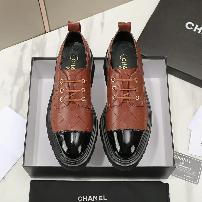 chanel cuir chaussures pour femme s_12669722